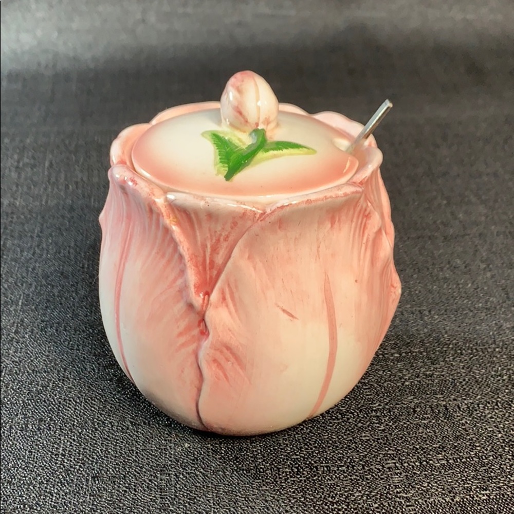 Vintage Mann " Tulip Time" Sugar Bowl with Lid